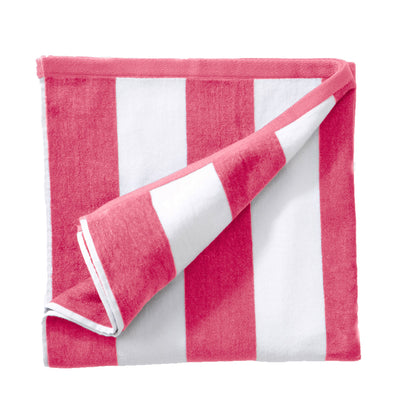 Cotton Velour Cabana Stripe Beach Towel | Novia Collection