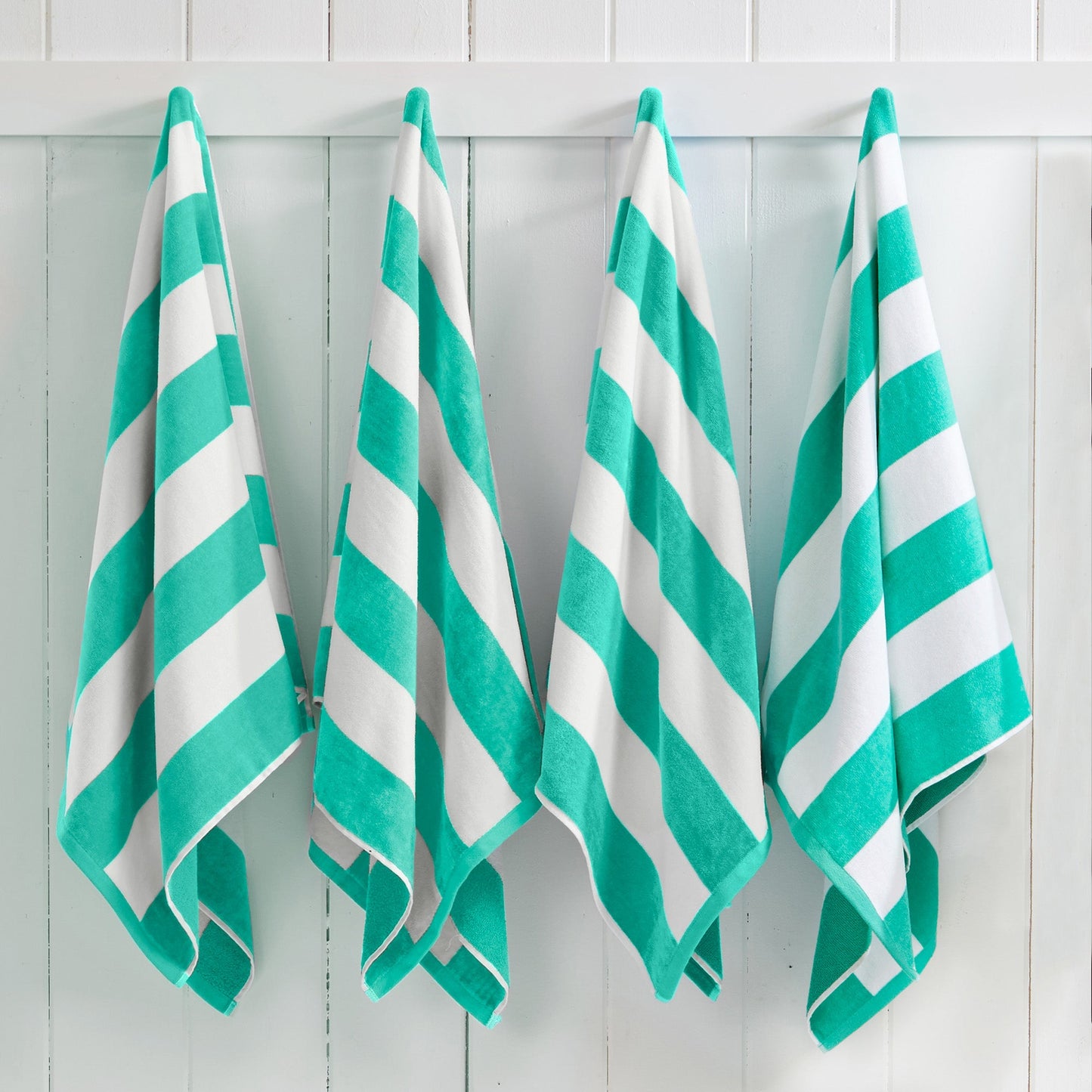 Cotton Velour Cabana Stripe Beach Towel | Novia Collection