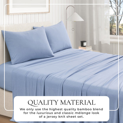 Viscose from Bamboo & Cotton Blend Jersey Knit Sheets