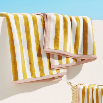 Oversized Striped Border Cabana Beach Towel - Santa Cruz