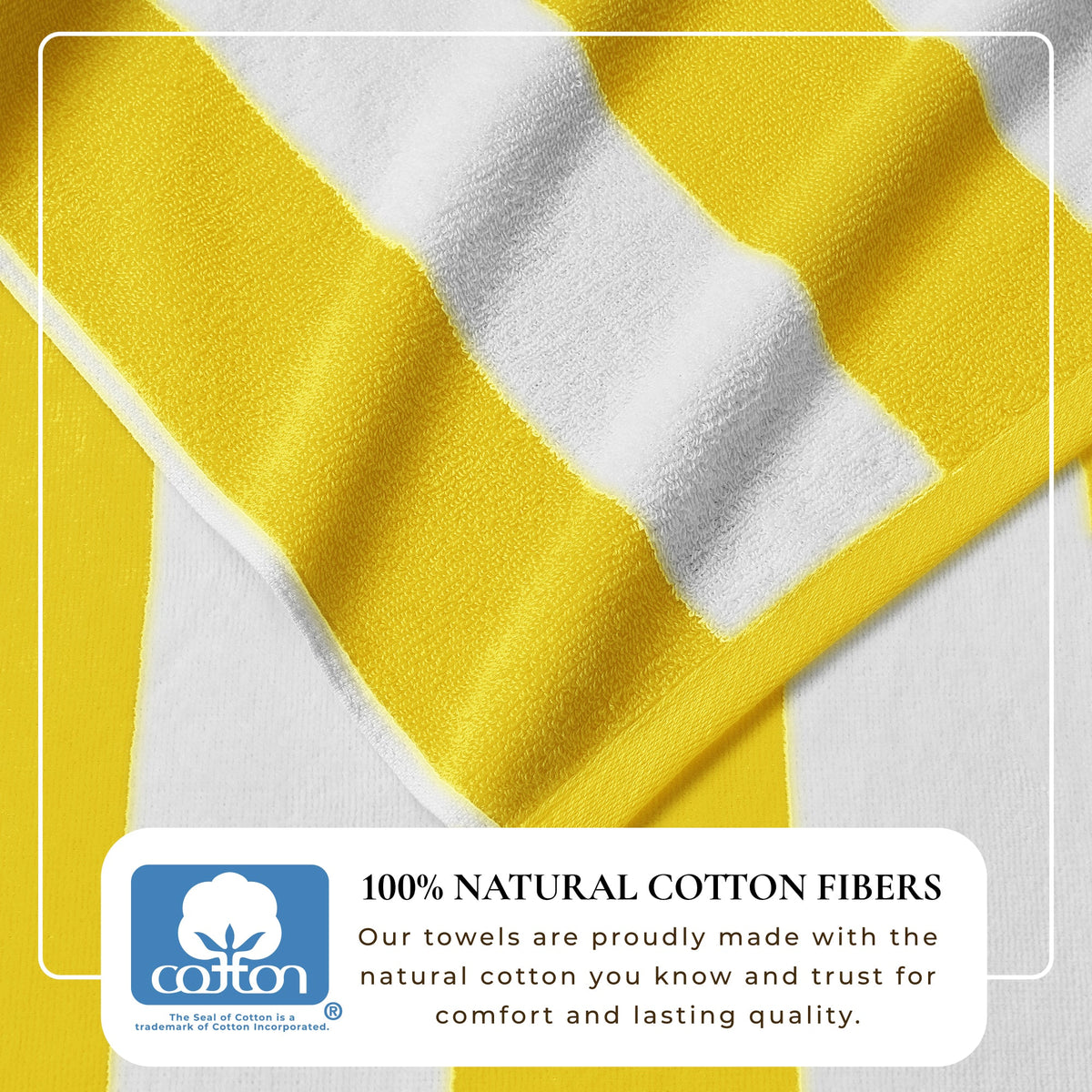 Cotton Velour Cabana Stripe Beach Towel | Novia Collection