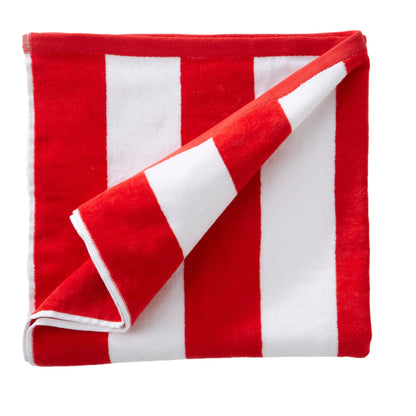 Cotton Velour Cabana Stripe Beach Towel | Novia Collection