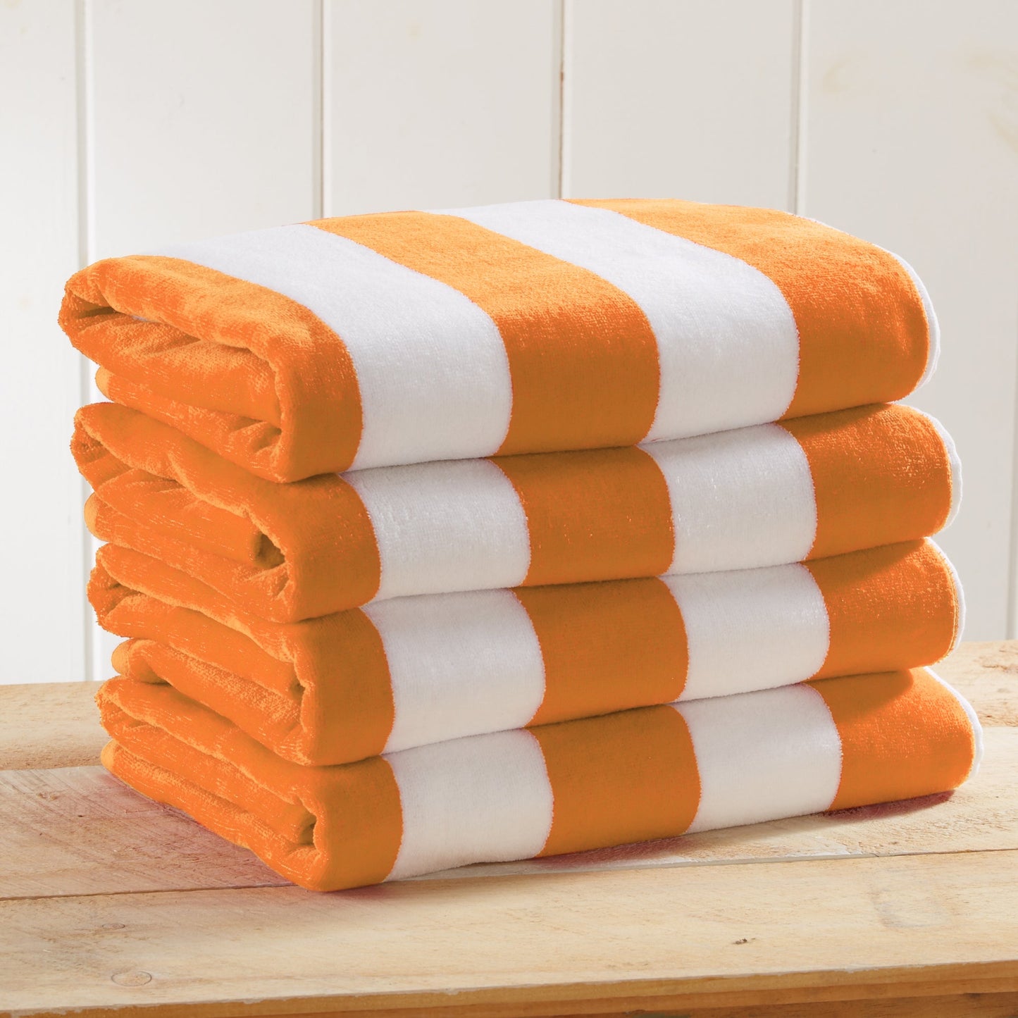 Cotton Velour Cabana Stripe Beach Towel | Novia Collection
