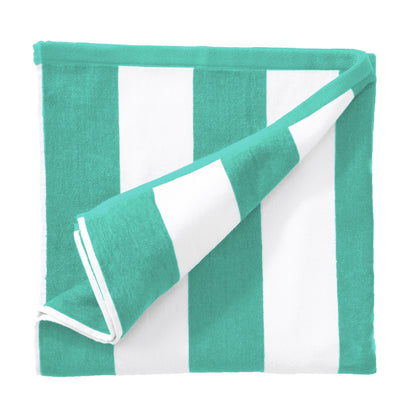Cotton Velour Cabana Stripe Beach Towel | Novia Collection