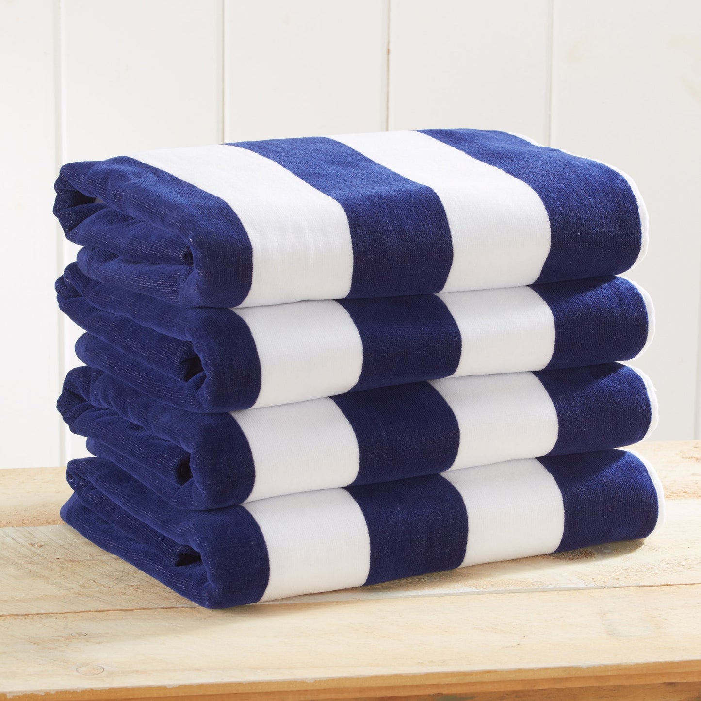Cotton Velour Cabana Stripe Beach Towel | Novia Collection