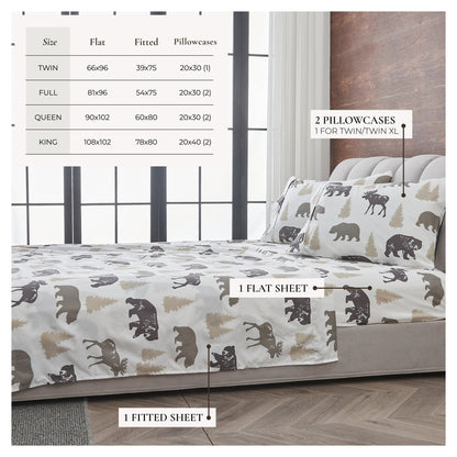 Lodge Printed Sheet Set - Mountain Ridge Collection