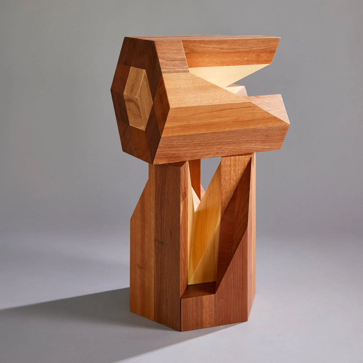 Yosegi Wood Stool, Pair - Japanese Craftsmanship